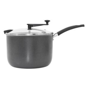 Pipoqueira Multiflon 22cm 5,6L Antiaderente com Tampa de Vidro