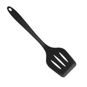 Espátula de silicone vazada preto