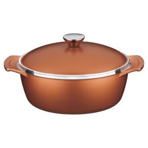 Caçarola Tramontina Lyon 30cm 6,8lts em Alumínio Forjado com Revestimento Antiaderente Starflon High Performance Dourado