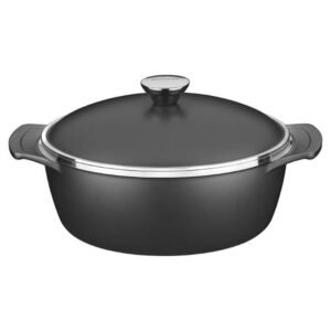 Caçarola Tramontina Lyon 30cm 6,8lts em Alumínio Forjado com Revestimento Antiaderente Starflon High Performance Preto