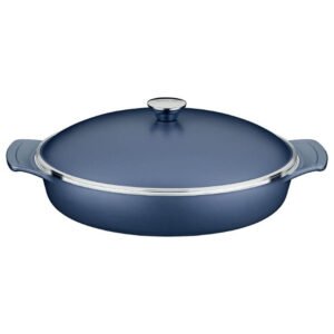 Frigideira Tramontina Lyon 32cm 4,3lts com Revestimento Interno e Externo com Antiaderente em Alumínio Forjado Azul Elementar