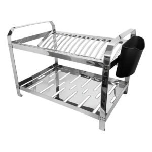 Escorredor Dois Andares Inox Para 16 Pratos