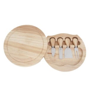 Tábua Para Queijos Retrátil + 4 Utensílios